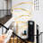 Enalina Modern 5-Light Dimmable LED Tiered Geometric Chandelier, DIY Ready (Gold)