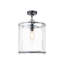 Luminaire suspendu cylindrique en verre d'eau 1 lumière fabriqué à la main-1000867499