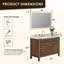 Lala 48" Single Bathroom Vanity with Grain White Engineered Stone Countertop with Mirror-1726873493