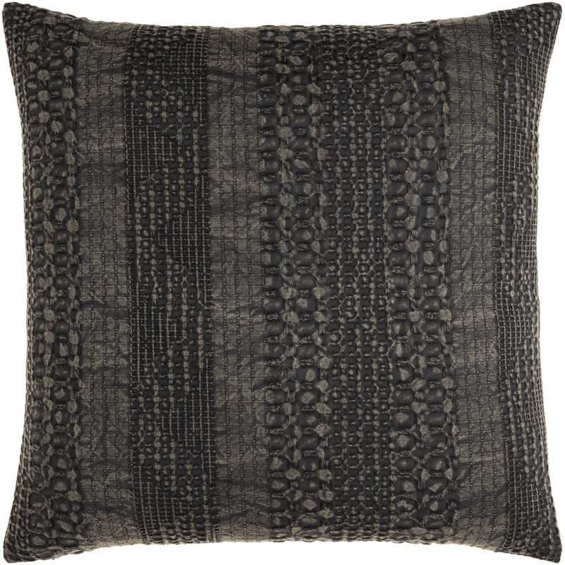 Housse et insert de coussin 100% coton Dustyn, 18 po x 18 po, Rembourrage du duvet, Mauve foncé