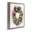 «Festive Ornament Wreath», art mural encadré sur toile flottante par Ziwei Li