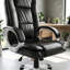 Muskoka Swivel Desk Chair Faux Leather With Adjustable Height, UKFR Certified-418851052