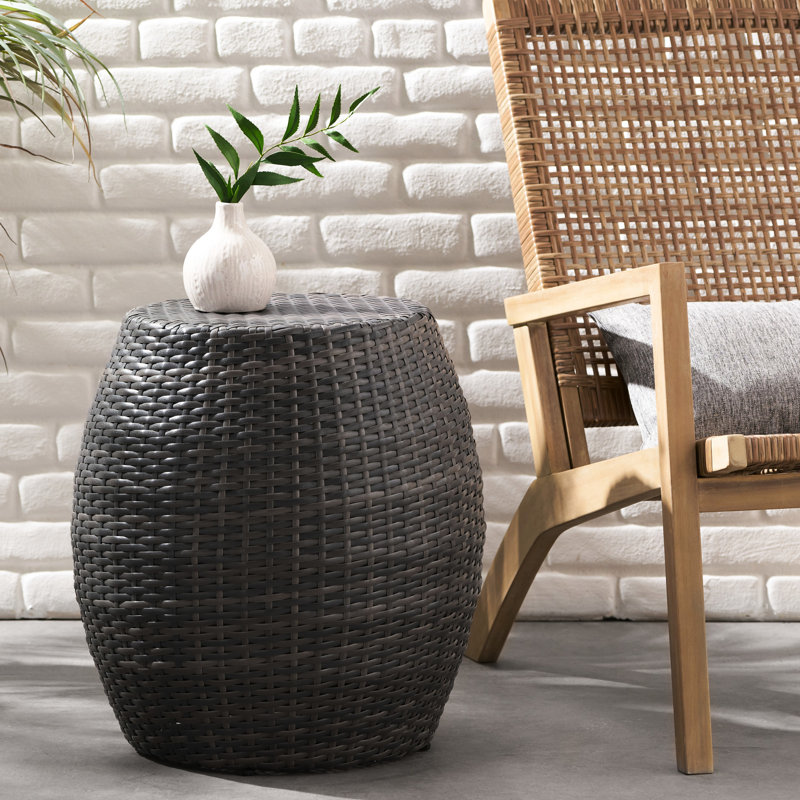 Table d'appoint de patio en osier 14,00 "| Idée cadeau