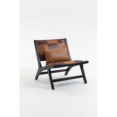 Mid-Century Modern Boho Accent Side Chairs with Sturdy Solid Wood Frame for Leisure Use