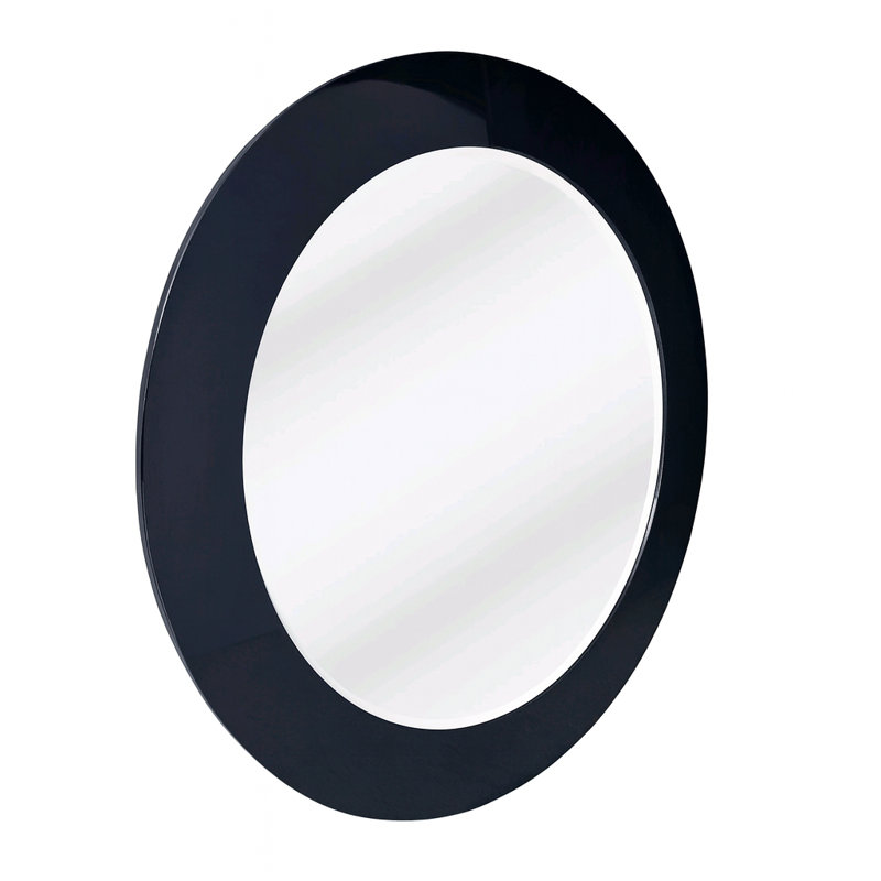Black Framed Round Orbit Mirror-31" D