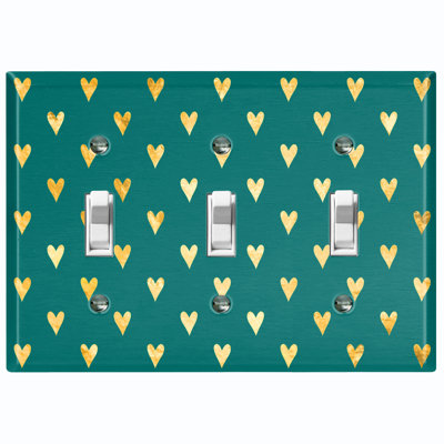 Patterned 3 - Gang Toggle Light Switch Standard Wall Plate