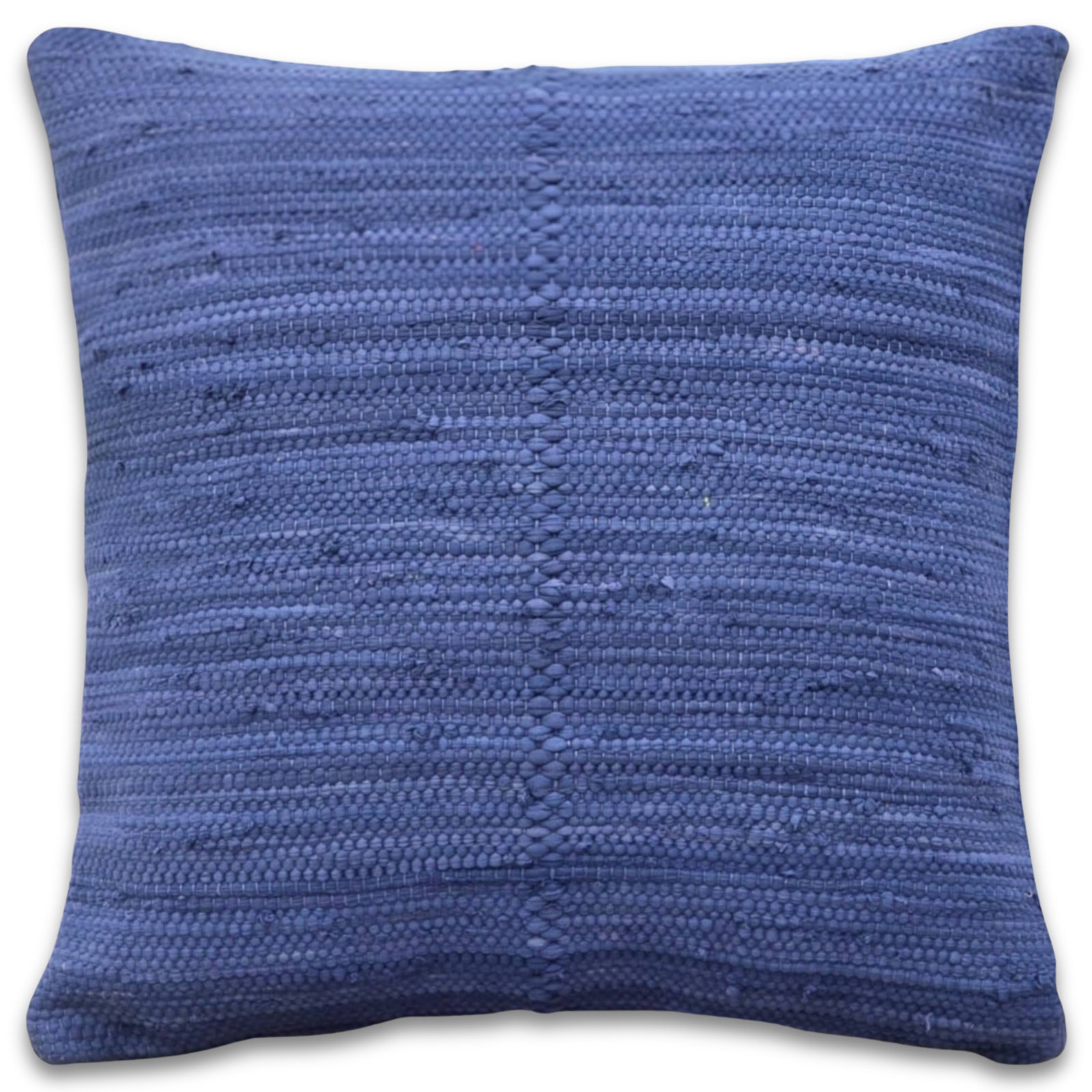 Cotton Pillow Cover, Marine Blue, Square 20"