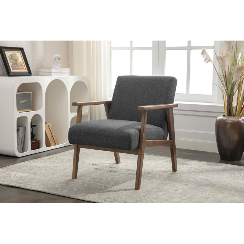 Chaise d'appoint Kethe, Mélange de polyester gris foncé