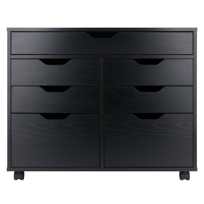 Almaree 32.13'' Wide 4 -Drawer Mobile File Cabinet, Black