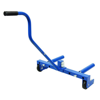 Chariot à roulettes robuste et réglable, capacité de transport de roues / de pneus de 500 lb pour 12 à 24 po, transport de pneus à roulettes pour le garage / magasin - Couleur: bleu - Spécifications: 220 kg réglable