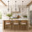 Baconton 1- Light Crystal Matte Black Pendant Light