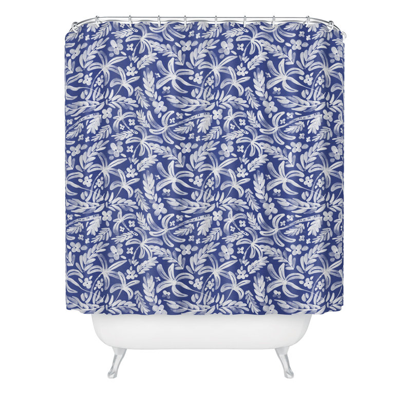 Rideau de douche Marta Barragan Camarasa, Bleu floral 8