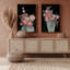Ensemble de 2 impressions sur toile délicates fleurs de corail-632242553-632242554