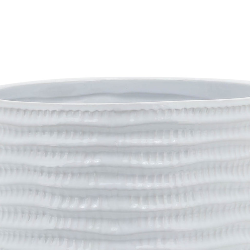8" Textured Planter W/ Stand, 10" H x 8" W x 8" D