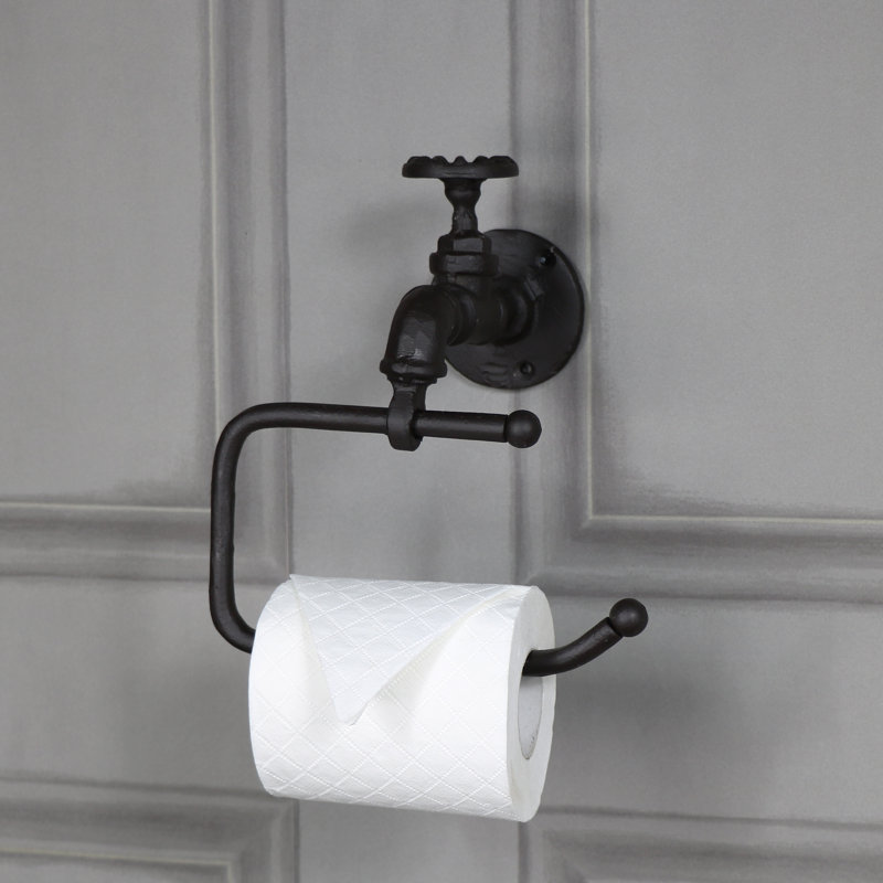 Easterday Wall Mounted Toilet Paper Holder, Black