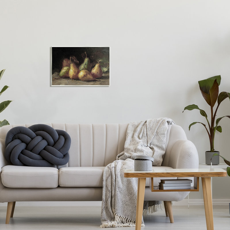 «Classic Pears Still Life», art mural par lettres et lignes, H 13 po x l 19 po x P 0,5 po, Bois