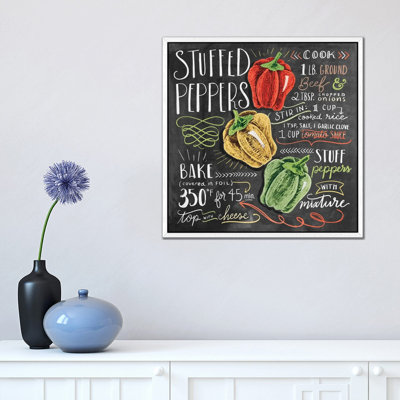 Stuffed Peppers Recipe - Print on Canvas