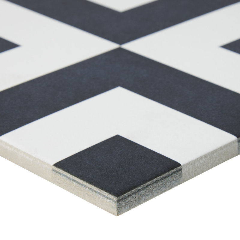 8" x 8" Porcelain Patterned Wall & Floor Tile
