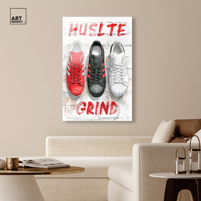 Art mural Sneaker Hustle Grind Brick