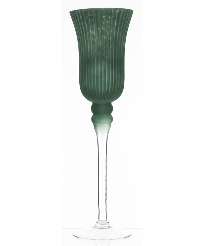 Jacksonwald Glass Tabletop, Silver/Green, 40cm H x 12cm W x 12cm D