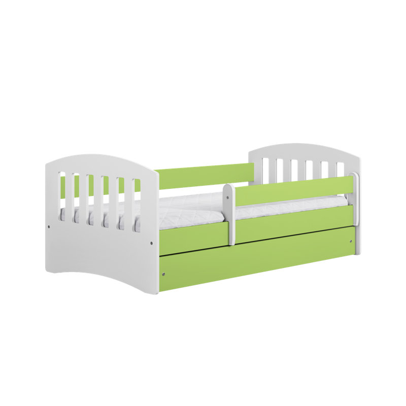 Hermes Convertible Toddler Bed and Mattress by Mack + Milo, European Toddler (80 x 160cm), Lime Green