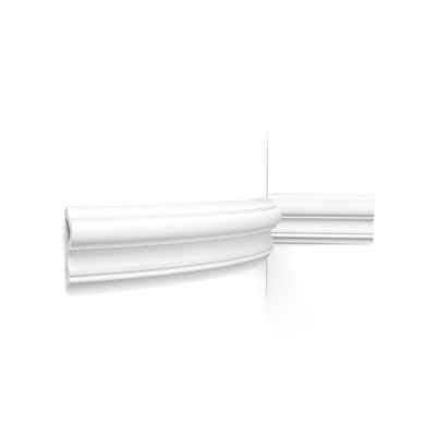 Flexible Polyurethane, Primed White 4 3/4" H x 78" W x 1-3/16" D Chair Rail