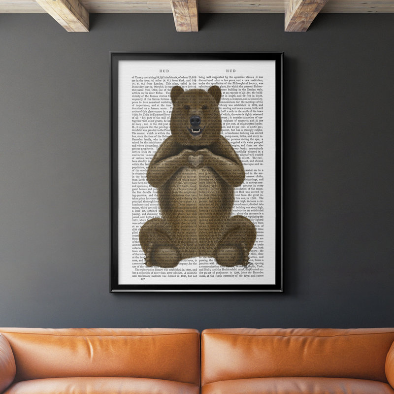 Bear and Hand Heart par - impression sur