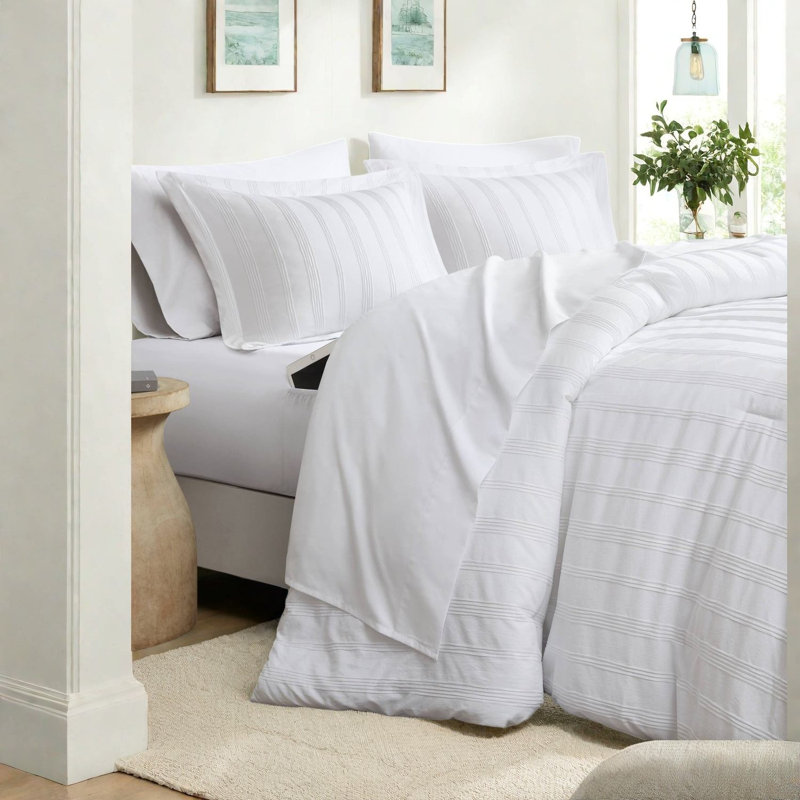 Ensembles de literie pour très grand lit, polyester tissé rayé maison moderne