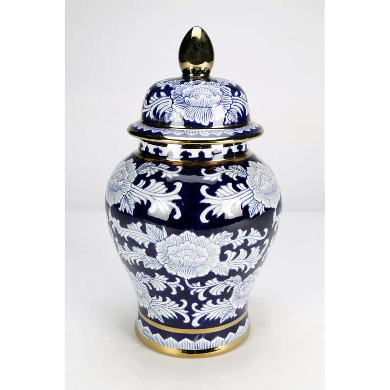 Pot Fehime, bleu / blanc