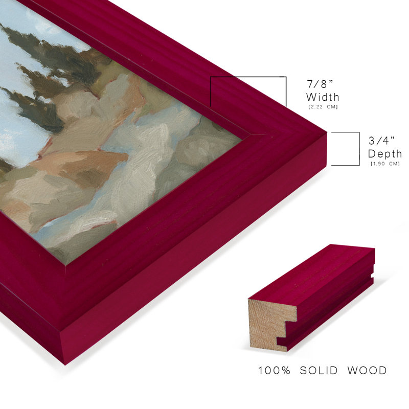 West Fourche Trail II sur papier, Rouge, H 6 po x l 4 po x P 1 po