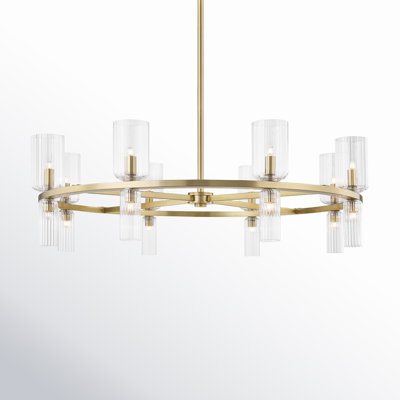 16 - Light Wagon Wheel Chandelier