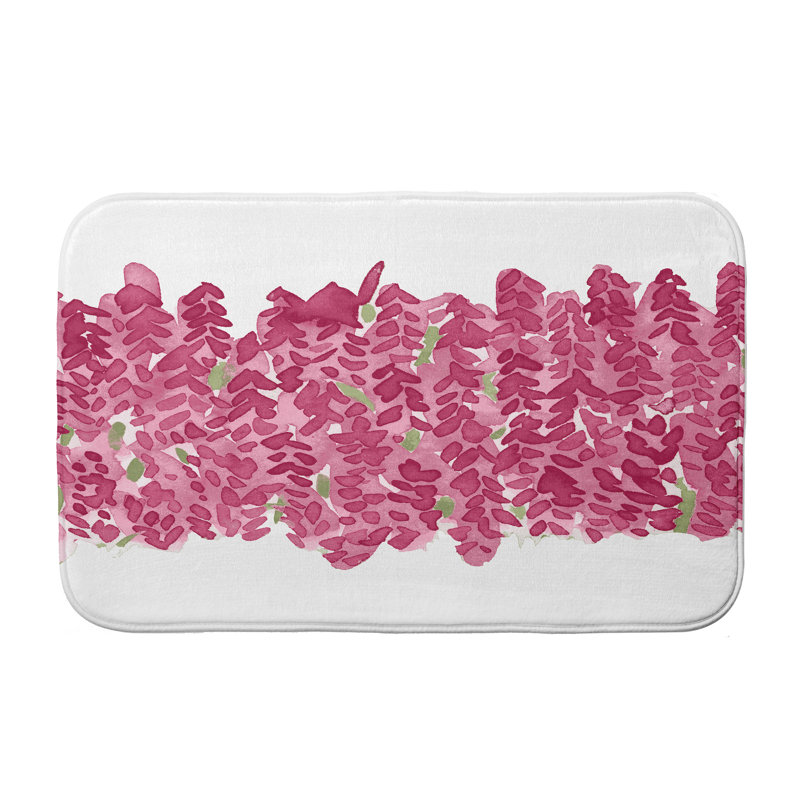Tapis pour salle de bain Louque, H 18 po x L 30 po, Rose
