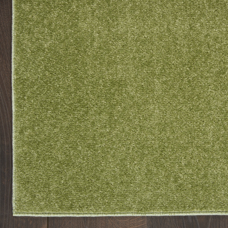 Tapis vert traditionnel moderne Yolonda, Rectangle de 10 pi x 14 pi