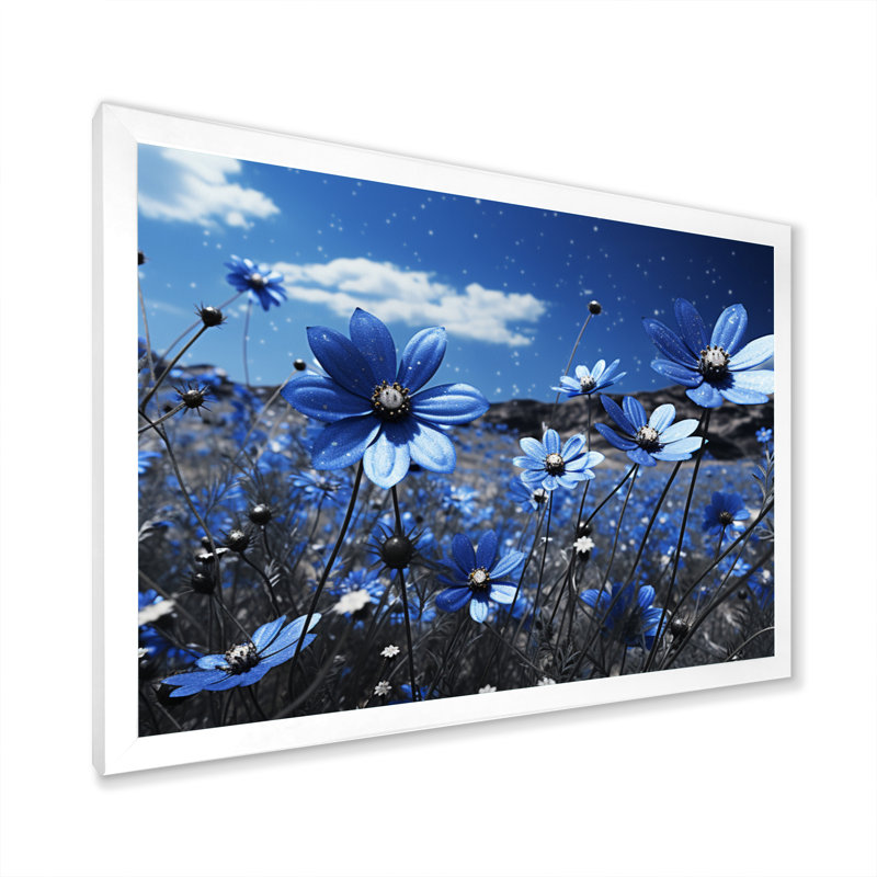 Sapphire Meadow II - impression, H 12 po x l 20 po x P 1 po, Cadre simple blanc
