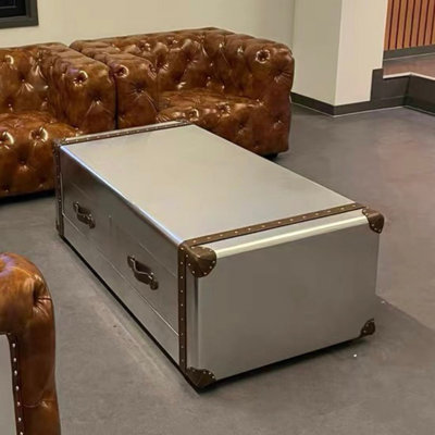 Multi-functional Vintage Aluminum Coffee Table Coffee Table