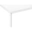 Table d'appoint, côté, bout, étroit, petit, 2 niveaux, stratifié blanc, métal blanc, contemporain, moderne