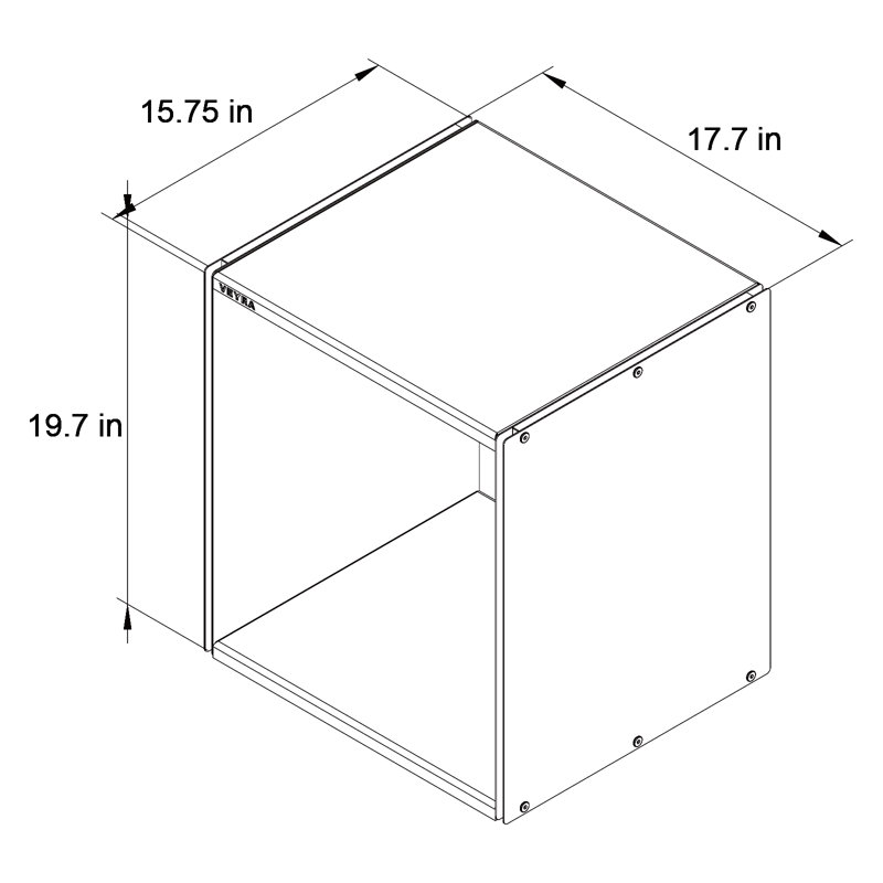 Table d'appoint avec rangement en métal Modern, White