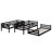Triple Rubber Wood Bunk Bed with Two Built-in Ladders, Guardrails, Twin over Twin over Twin, Detachable Triple Twin Bunk Bed-209148141