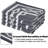 9 x 12 ft Plastic Gray and White Rectangular Area Rug Rhomb Border Modern  for Beach Front Porches Patio Picnic RV Camping Garage-1898695619-1898695229