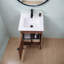 18'' White Mini Free-Standing Single Bathroom Vanity With Ceramic Pot-1093757081