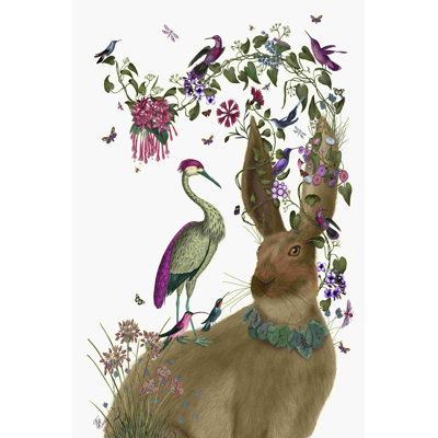 Hare, gardien des oiseaux et héron