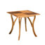 Élégante table de salle à manger carrée d'extérieur en bois d'acacia avec finition en teck pour le patio et la cour