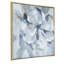 «Elmbridge Large 39,5" X Modern Flower, peinture à l'huile, art décoratif à cadre carré doré, abstrait bleu et gris, tendue sur du bois, art mural sur toile 40%