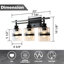 Light metal bathroom à intensité variable black vanity light Sudley-498944531