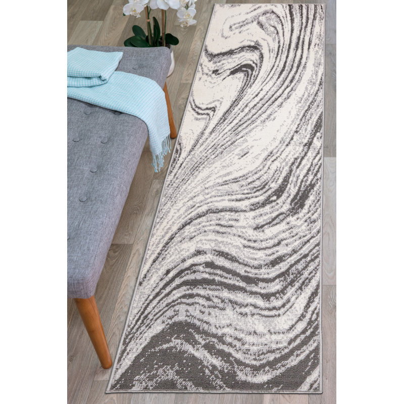 Dementrius Abstract Indoor Rug, Runner 2' x 7'