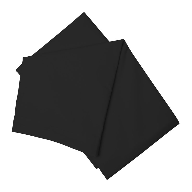 Cotton Blend Percale Flat Sheet, Single (3'), Black