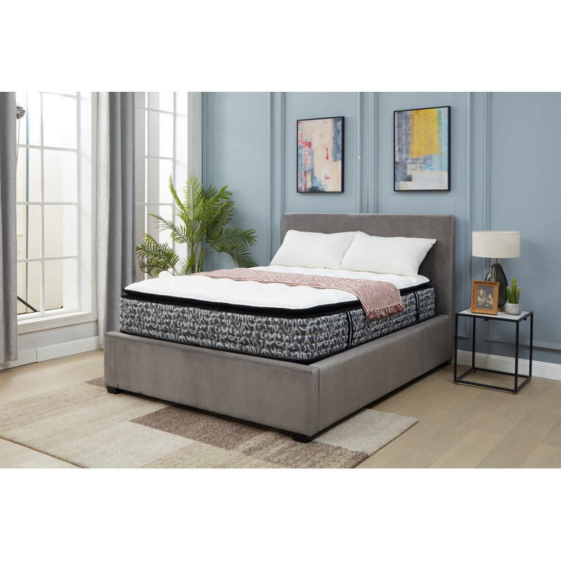 Matelas en mousse viscoélastique hybride avec ressorts ensachés 14 po Top, Lit simple