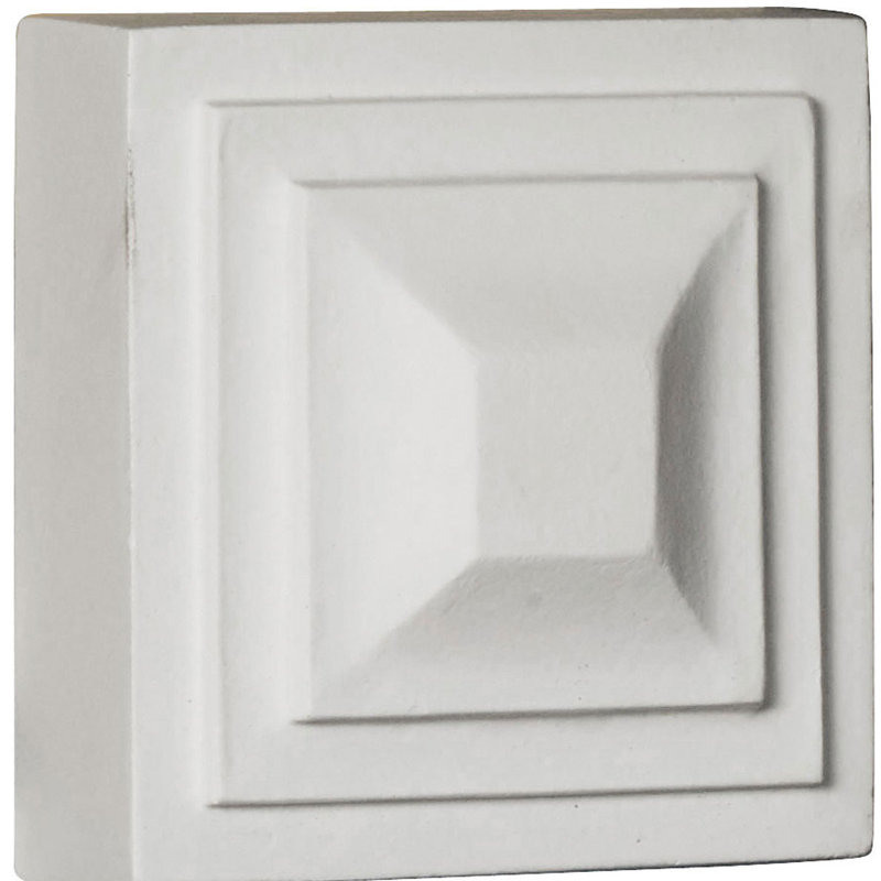 Dover 4.375'' H x 4.375'' W x 1.25'' D Urethane Rosette Applique