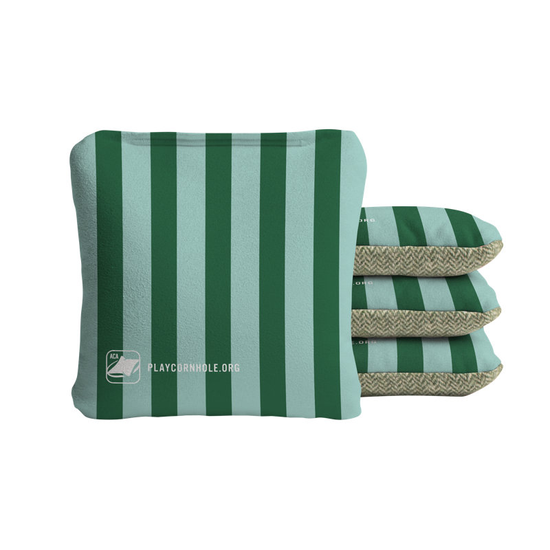 Beach Stripes Synergy Soft Cornhole Bags, Green