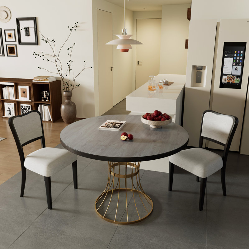 Ensemble de salle à manger compact de style rustique à l'apparence de bois massif
